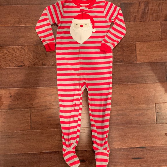 Carter’s Striped Santa Blanket Sleeper - Picture 1 of 6